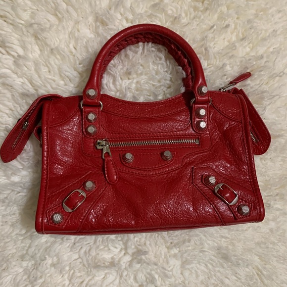 Balenciaga Handbags - BALENCIAGA RED MINI CROSSBODY BAG